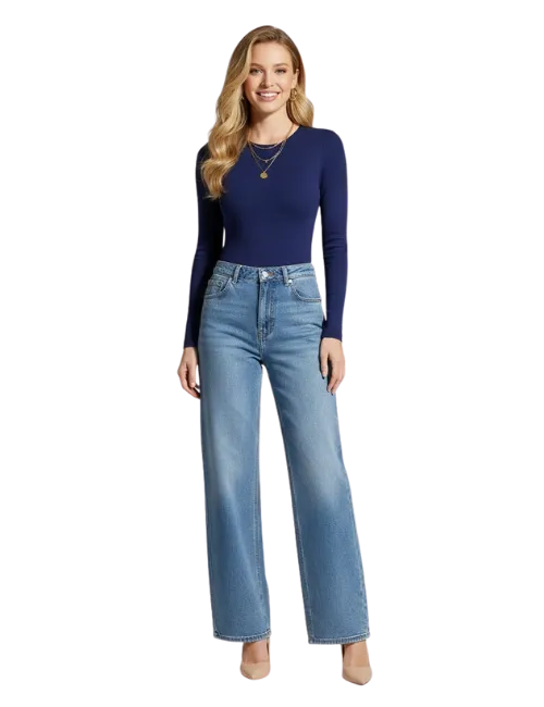 Long-Sleeve Crew Neck Bodysuit