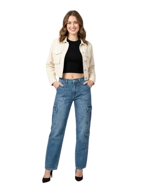 Cargo Denim Pants