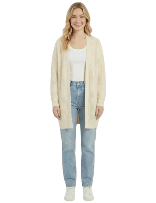 Open Front Long Cardigan