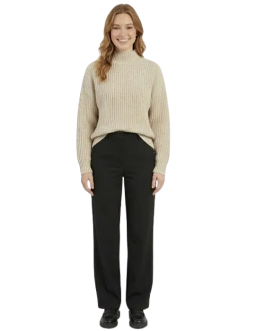 Mock Neck Ribbed Sweater